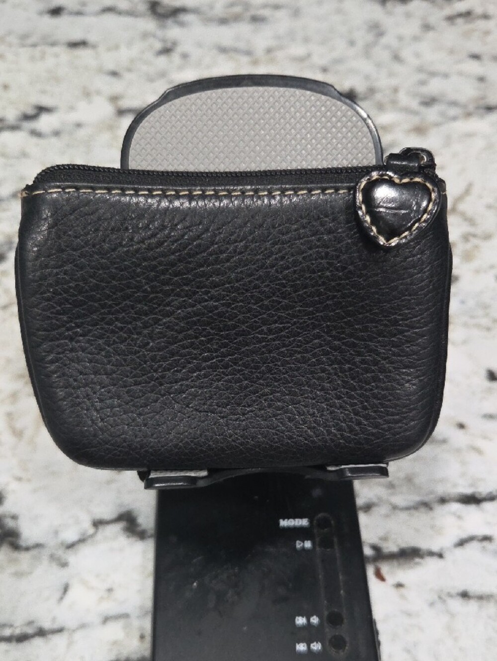 Brighton Black Leather Women's Small Wallet with Heart Accent - Picture 5 of 6